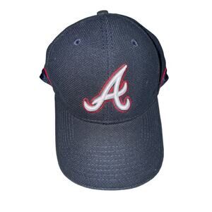 New Era Atlanta Braves Blue Official Batting Practice Hat Embroidered Red Piping